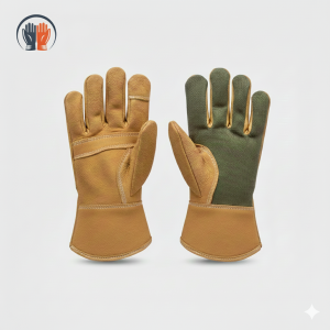 Heavy Duty Double Palm Canadian Rigger Industrial Safety Leather Work Gloves