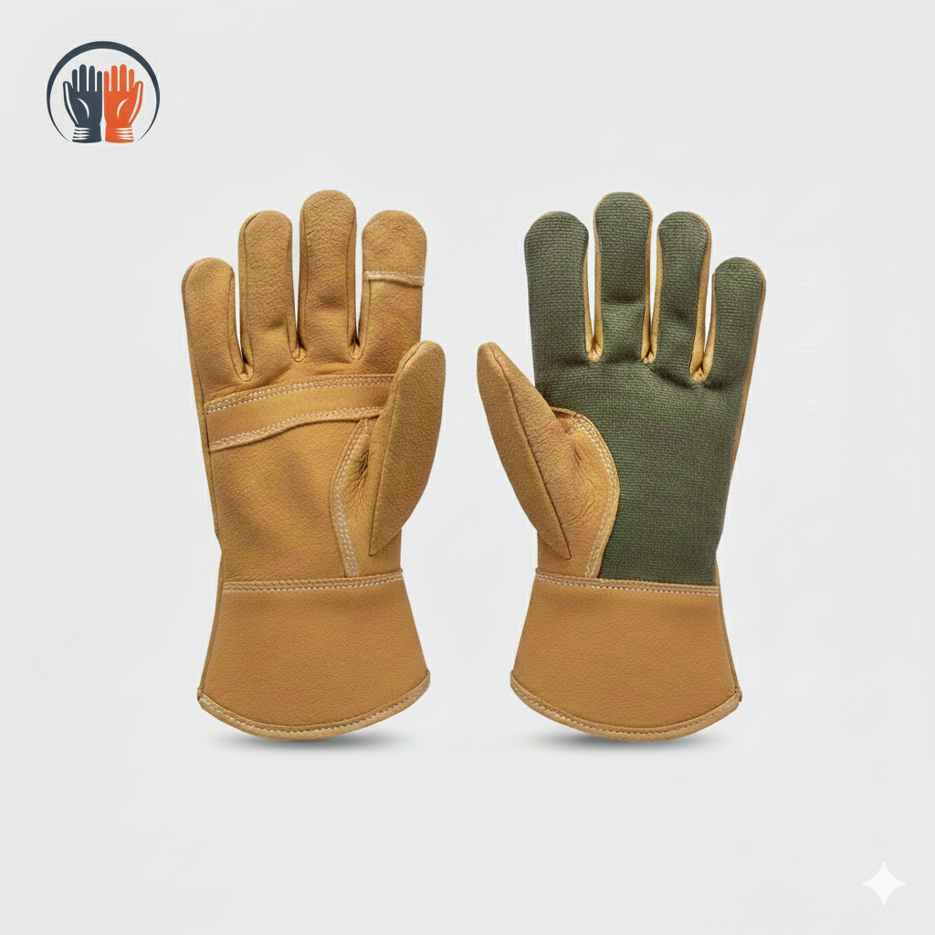 Heavy Duty Double Palm Canadian Rigger Industrial Safety Leather Work Gloves