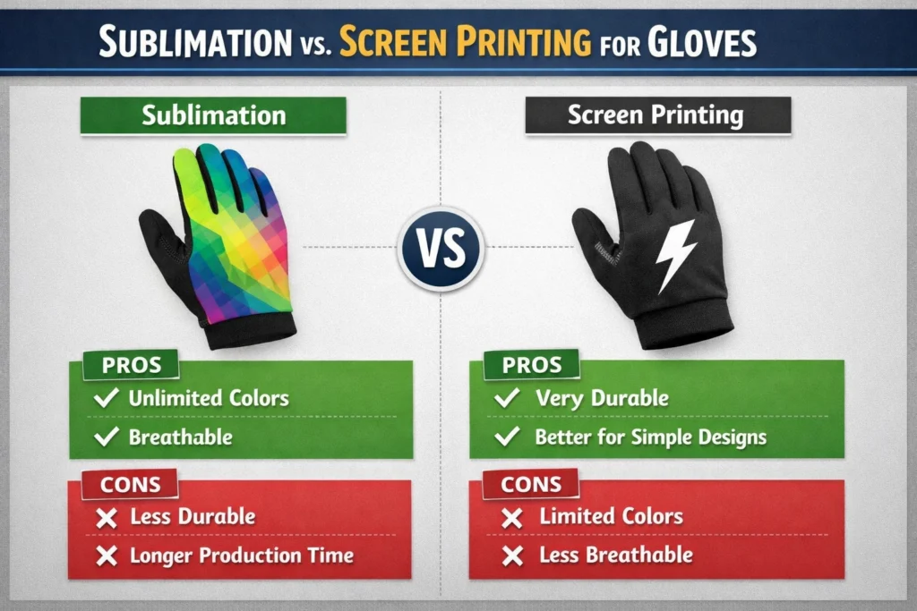 Sublimation Printing vs Other Printing Methods for Gloves