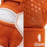Vibrant Orange & Black Half Finger Weight Lifting Gloves &ndash; Back Open Training Design