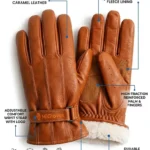 Heritage Brown Leather Thermal Winter Gloves