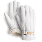 Snow White Luxury Leather Thermal Winter Gloves