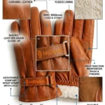 Heritage Brown Leather Thermal Winter Gloves