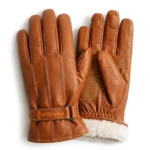 Heritage Brown Leather Thermal Winter Gloves